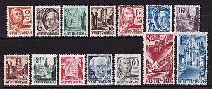 Вюртемберг (Французская зона оккупации), 1948, Стандарт, Известные личности, 14 марок